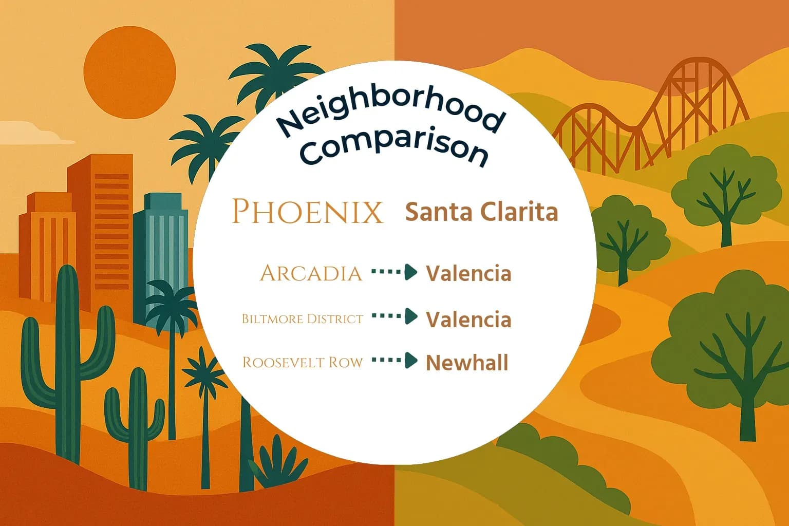 Phoenix vs Santa Clarita Neighborhood Comparison