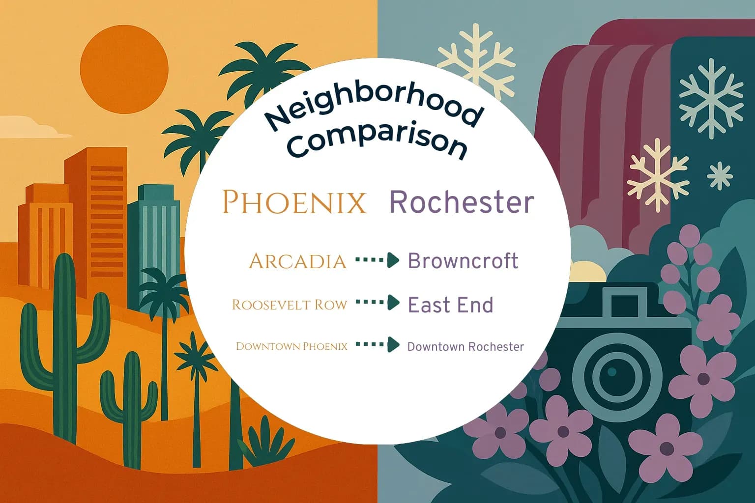 Phoenix vs Rochester Neighborhood Comparison