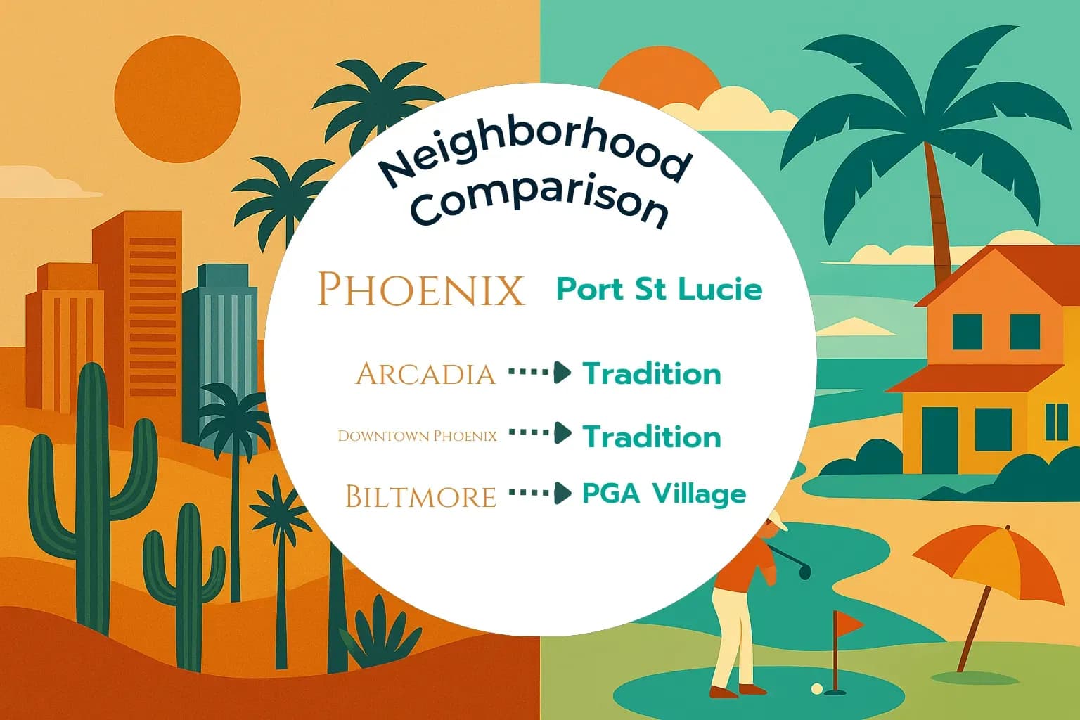 Phoenix vs Port St. Lucie Neighborhood Comparison