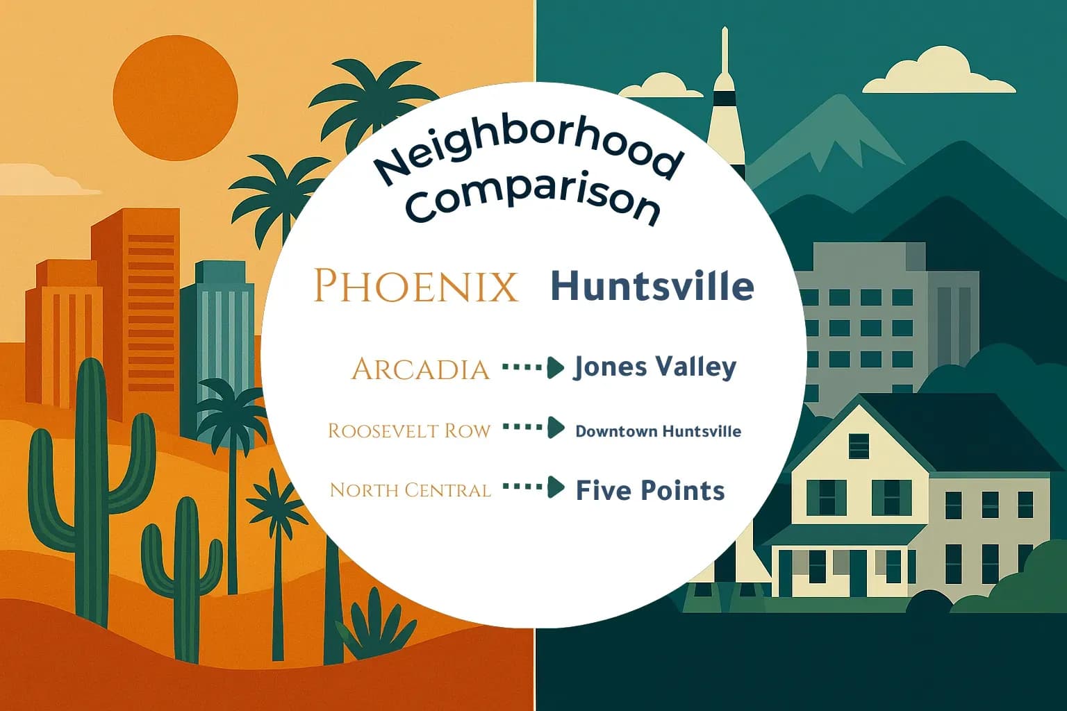 Phoenix vs Huntsville Neighborhood Comparison