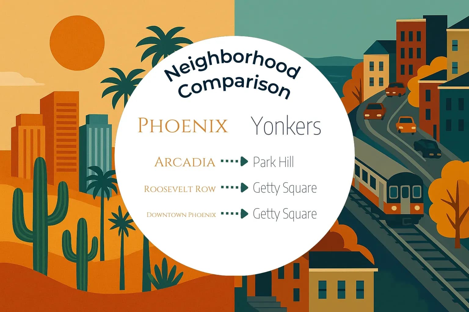 Phoenix vs Yonkers Neighborhood Comparison