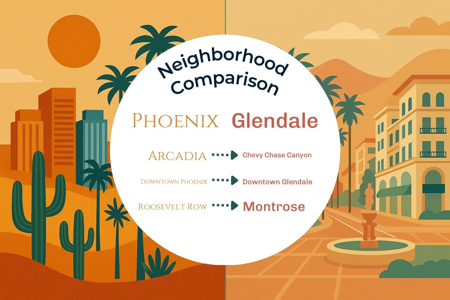 Phoenix vs Glendale Neighborhood Comparison