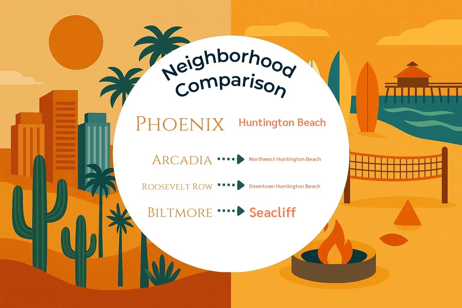Phoenix vs Huntington Beach Neighborhood Comparison