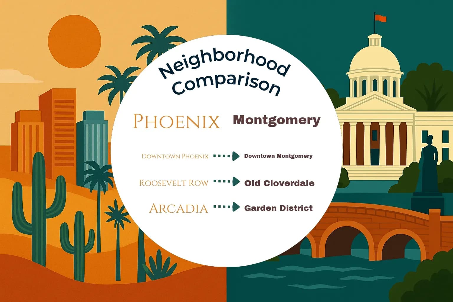 Phoenix vs Montgomery Neighborhood Comparison