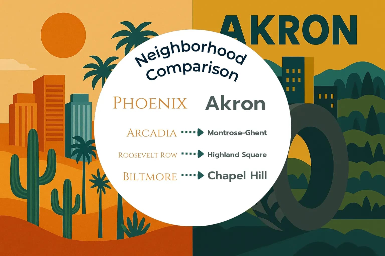 Phoenix vs Akron Neighborhood Comparison