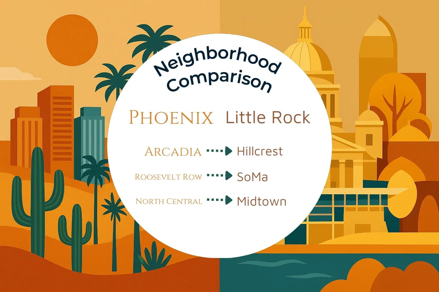 Phoenix vs Little Rock Neighborhood Comparison