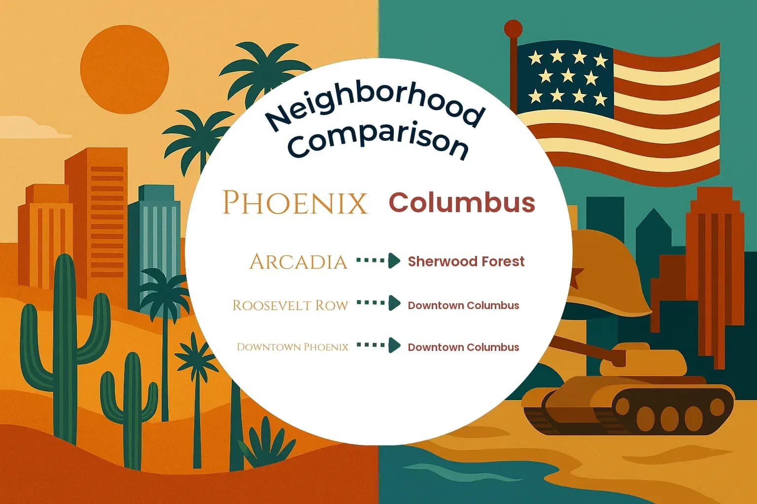 Phoenix vs Columbus Neighborhood Comparison