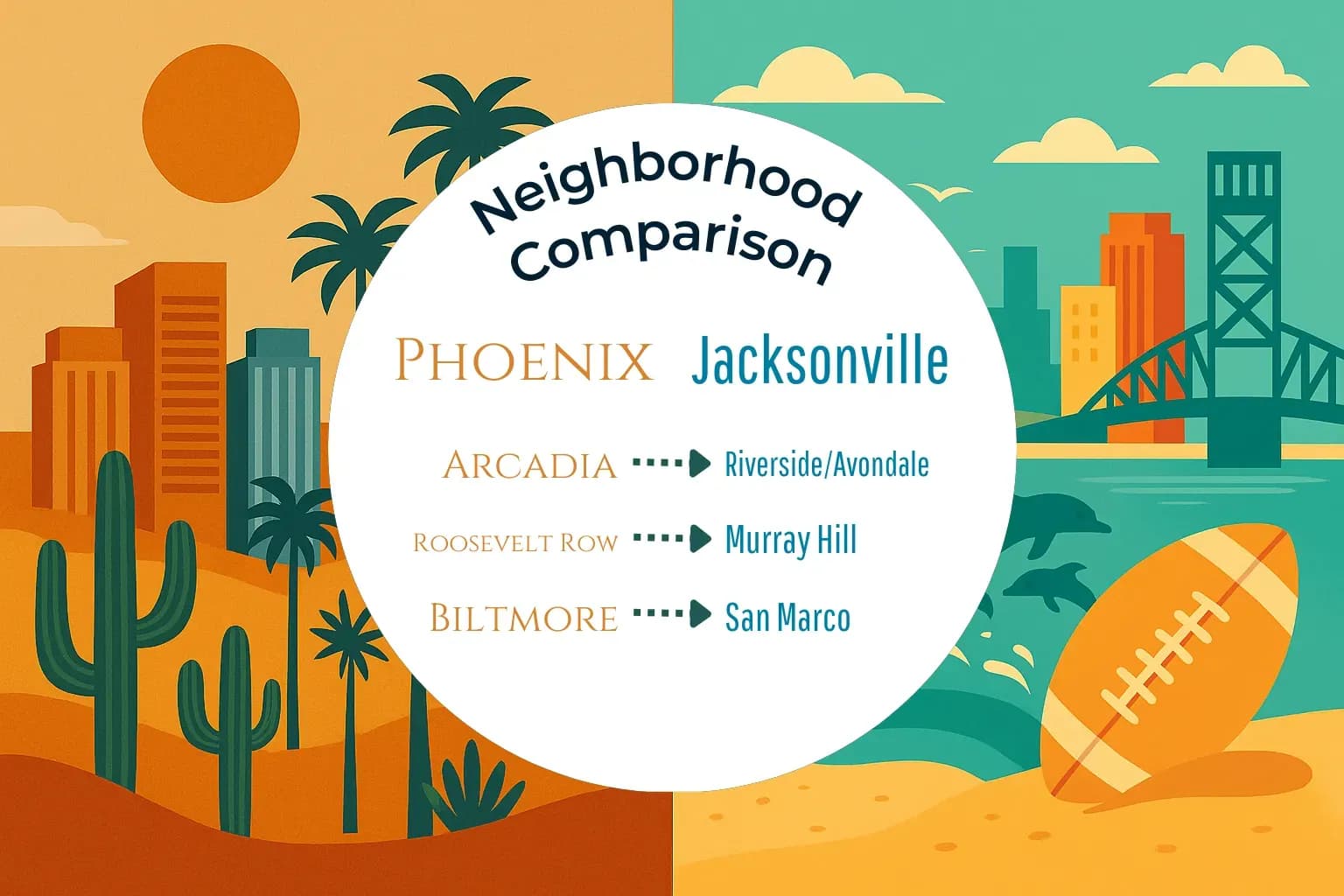 Phoenix vs Jacksonville Neighborhood Comparison