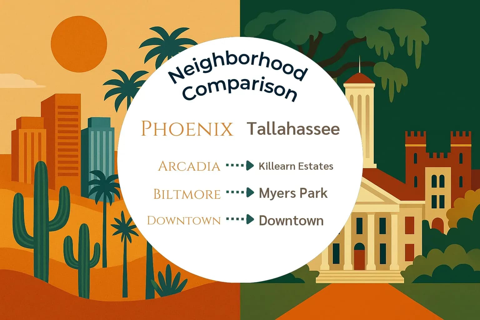 Phoenix vs Tallahassee Neighborhood Comparison