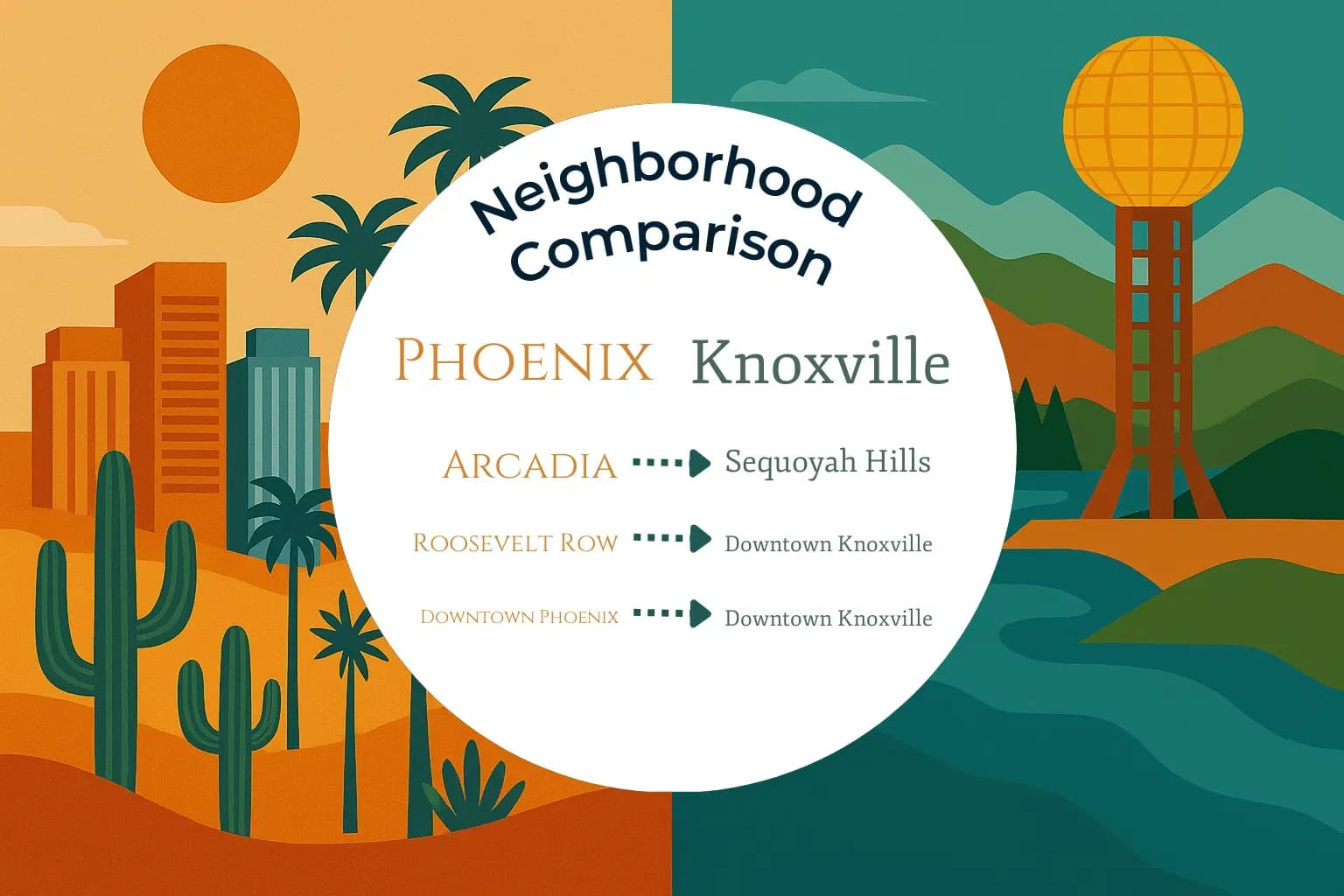 Phoenix vs Knoxville Neighborhood Comparison