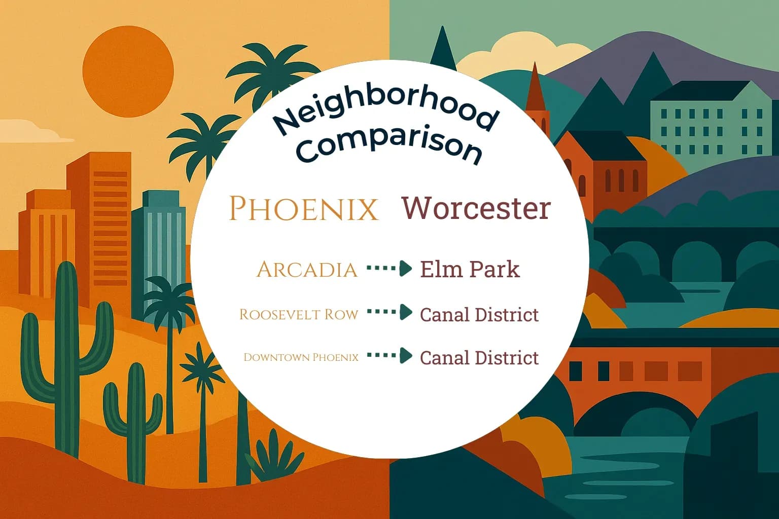 Phoenix vs Worcester Neighborhood Comparison