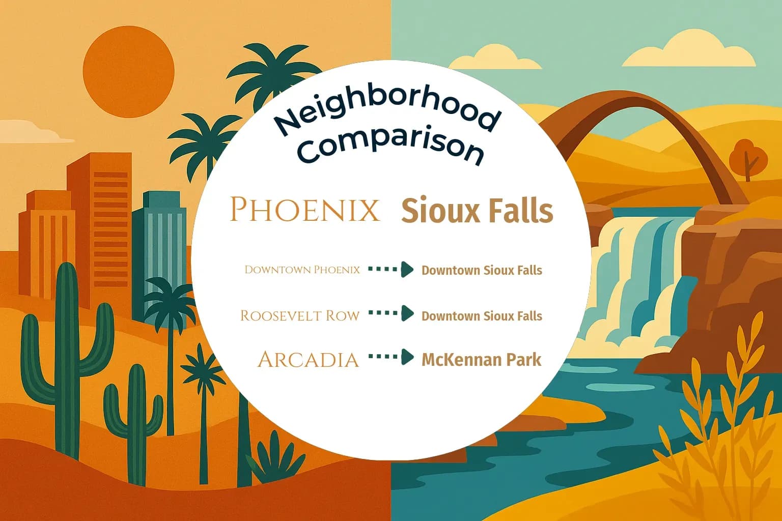 Phoenix vs Sioux Falls Neighborhood Comparison