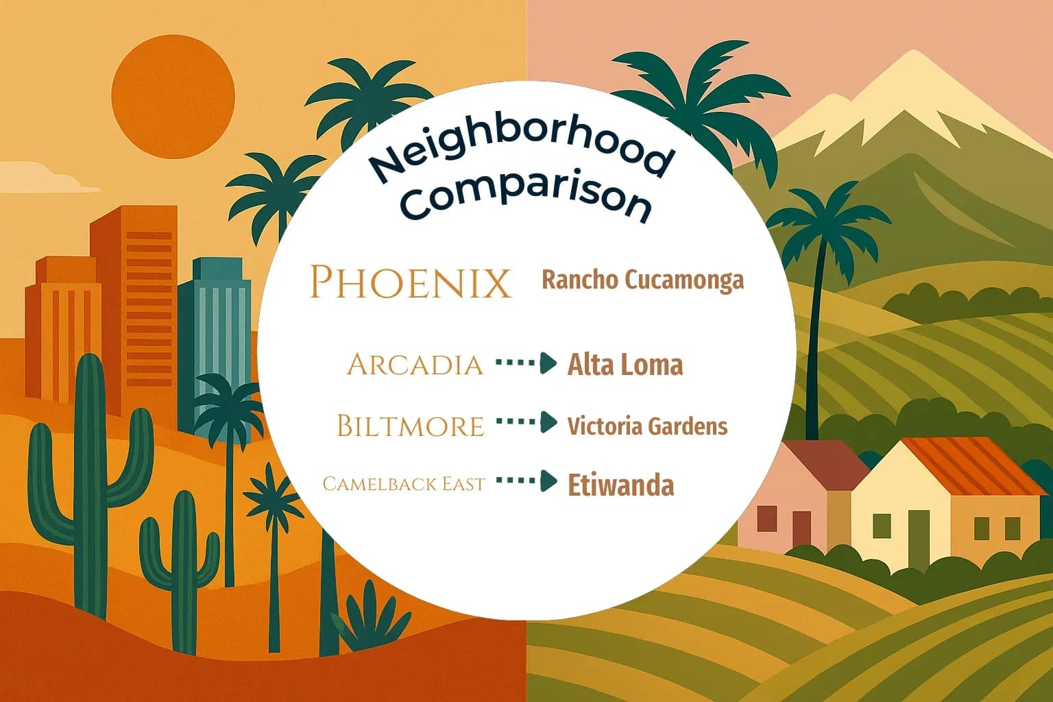 Phoenix vs Rancho Cucamonga Neighborhood Comparison