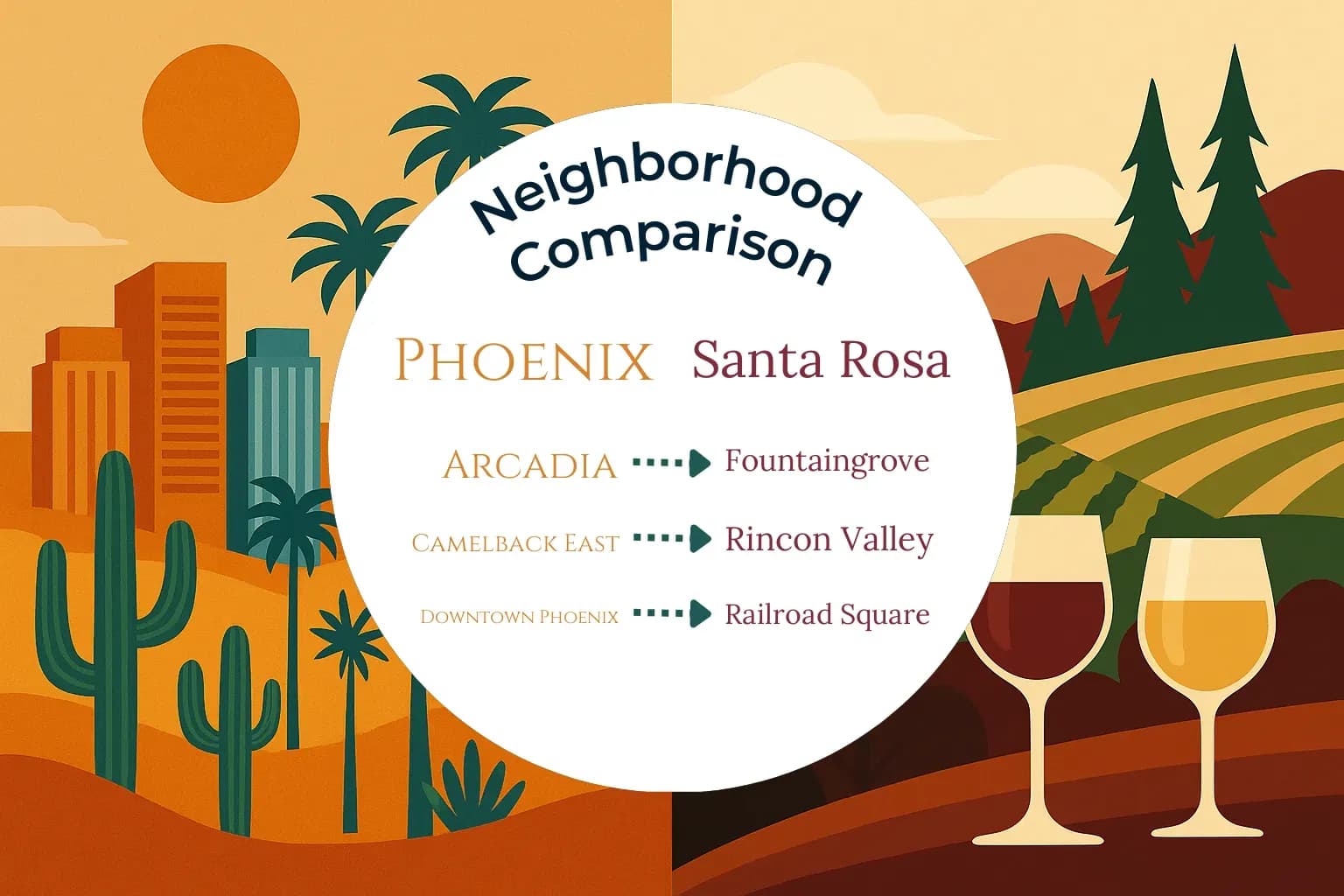 Phoenix vs Santa Rosa Neighborhood Comparison