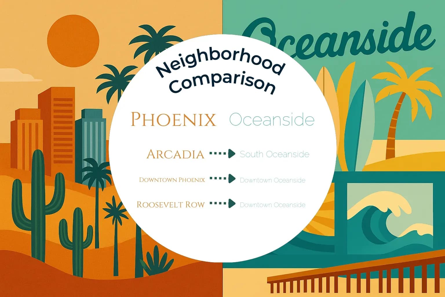 Phoenix vs Oceanside Neighborhood Comparison