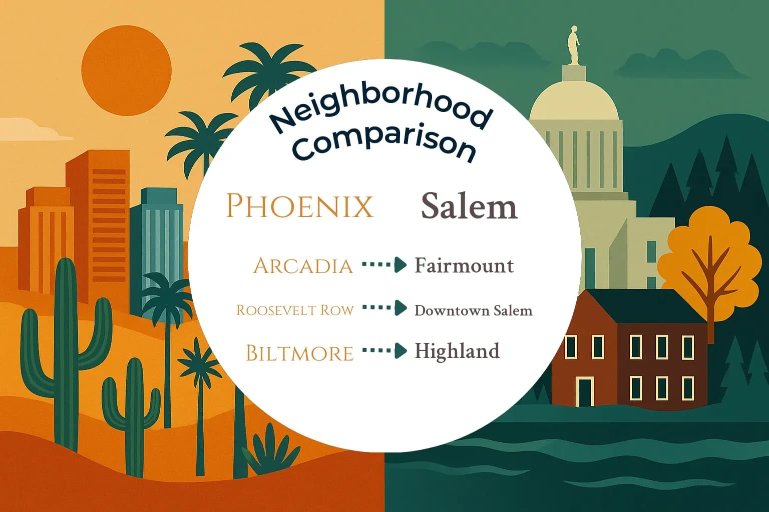 Phoenix vs Salem Neighborhood Comparison
