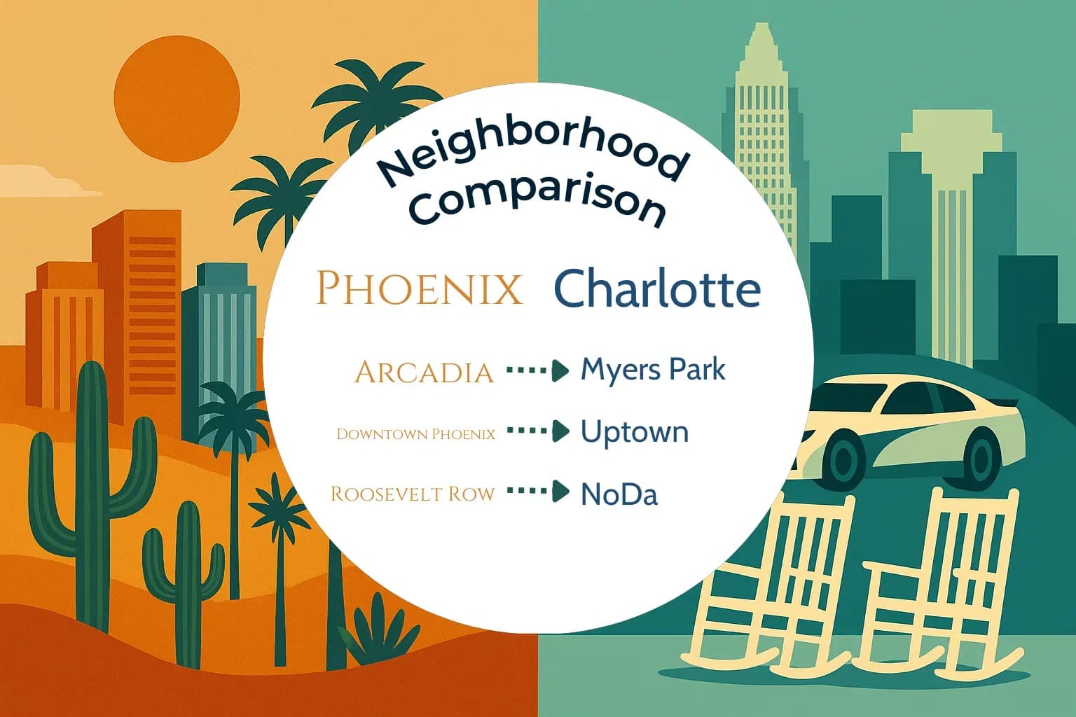 Phoenix vs Charlotte Neighborhood Comparison