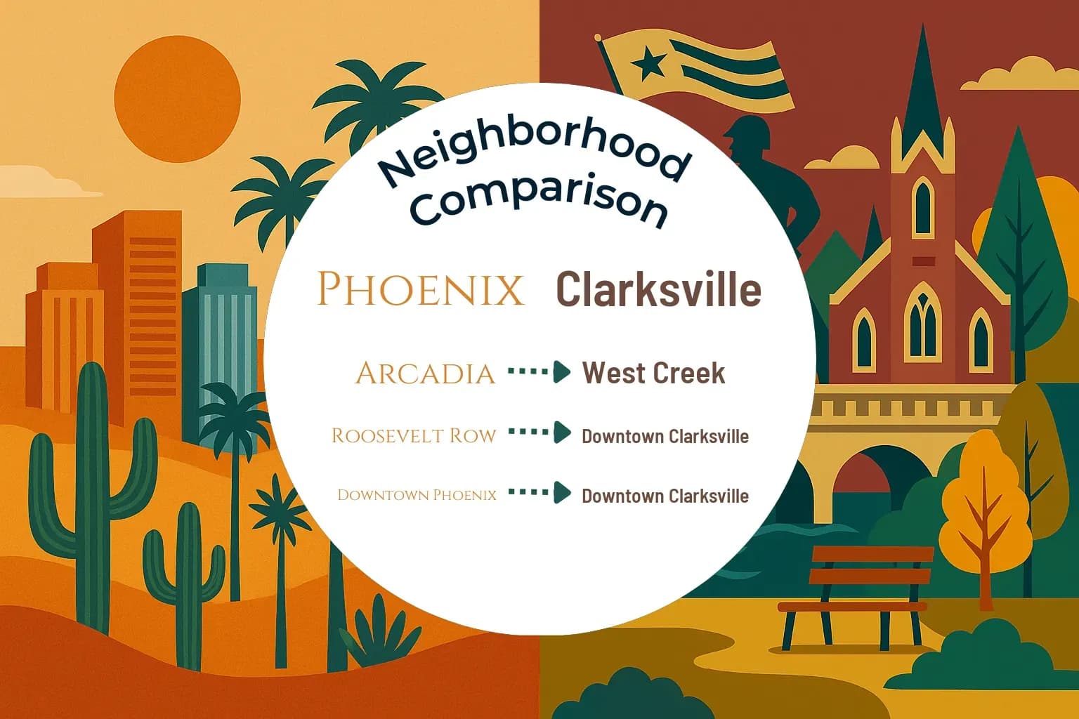 Phoenix vs Clarksville Neighborhood Comparison