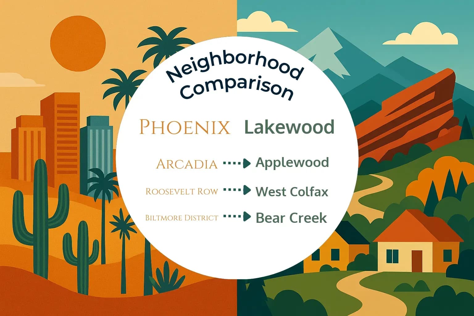 Phoenix vs Lakewood Neighborhood Comparison