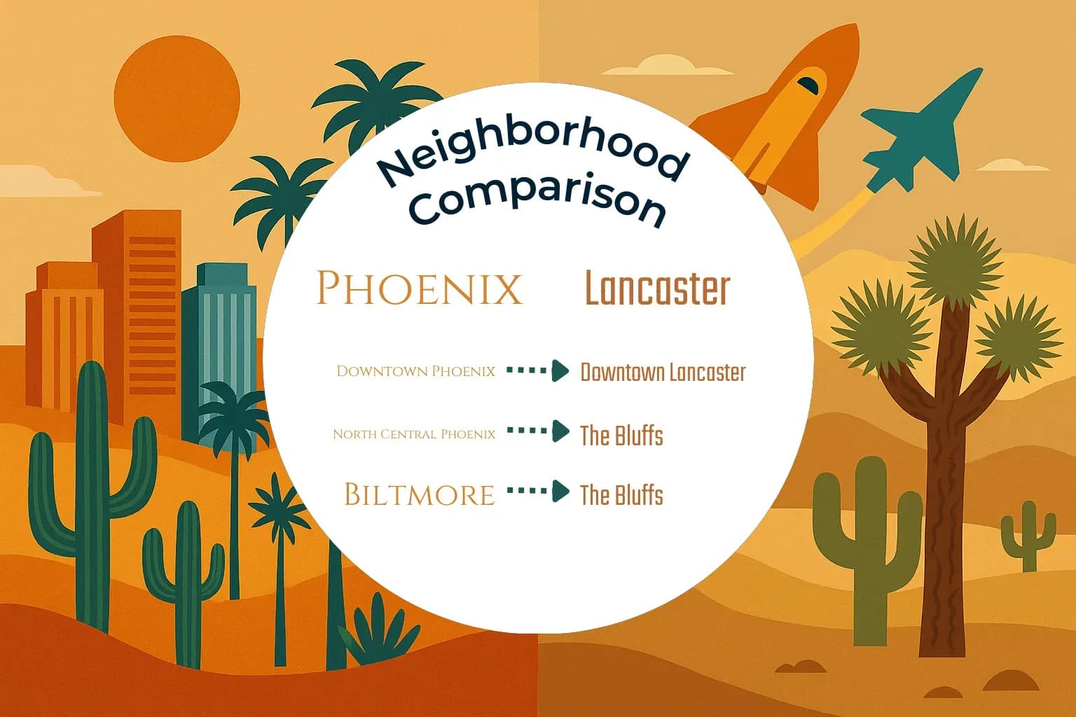 Phoenix vs Lancaster Neighborhood Comparison