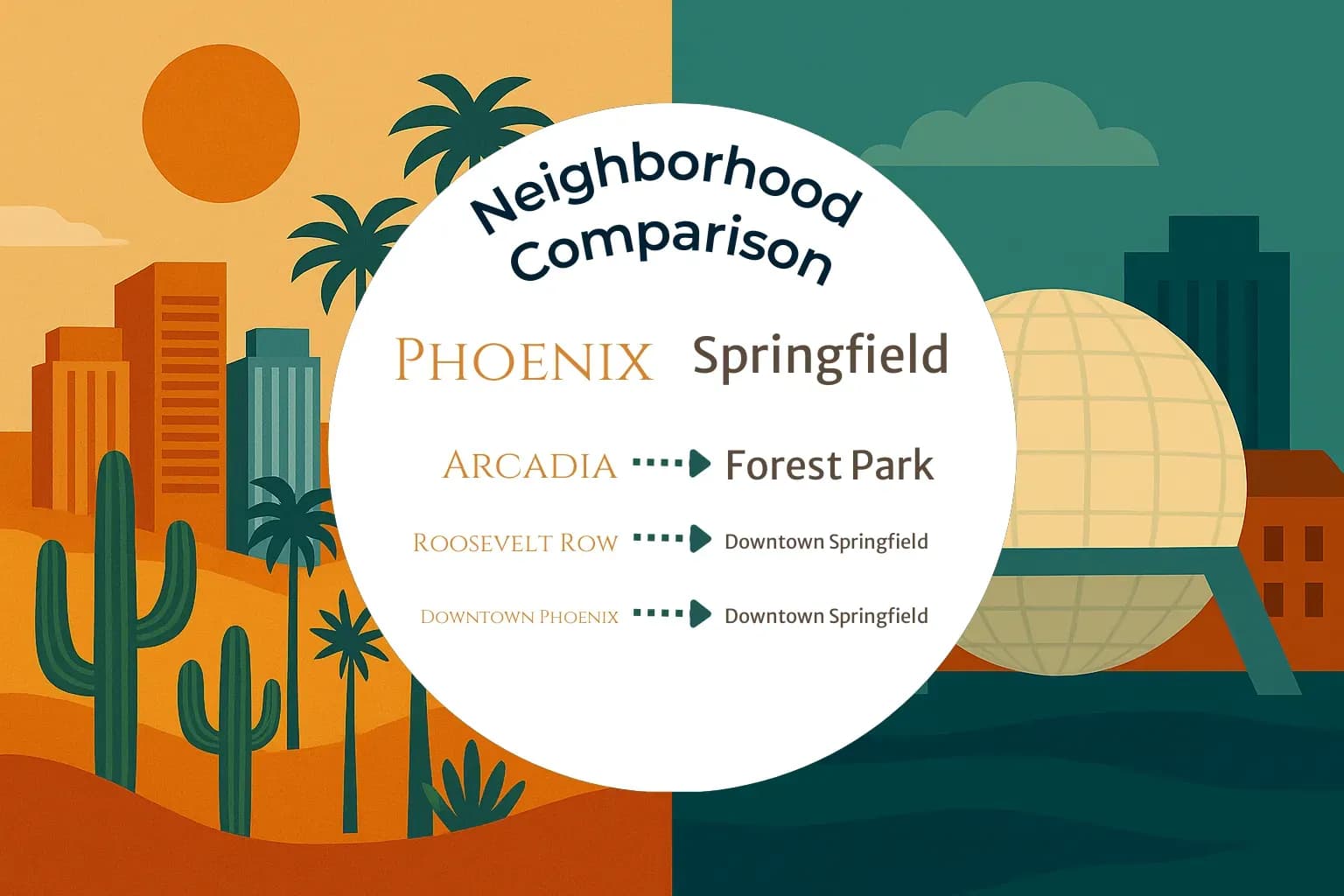 Phoenix vs Springfield Neighborhood Comparison