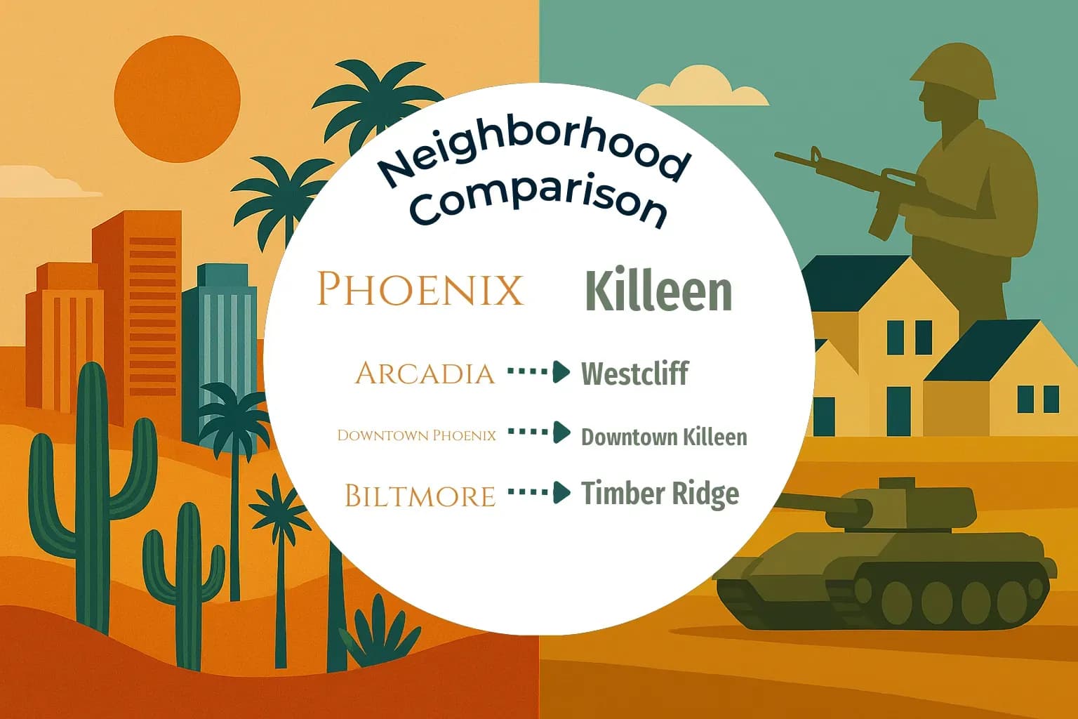 Phoenix vs Killeen Neighborhood Comparison