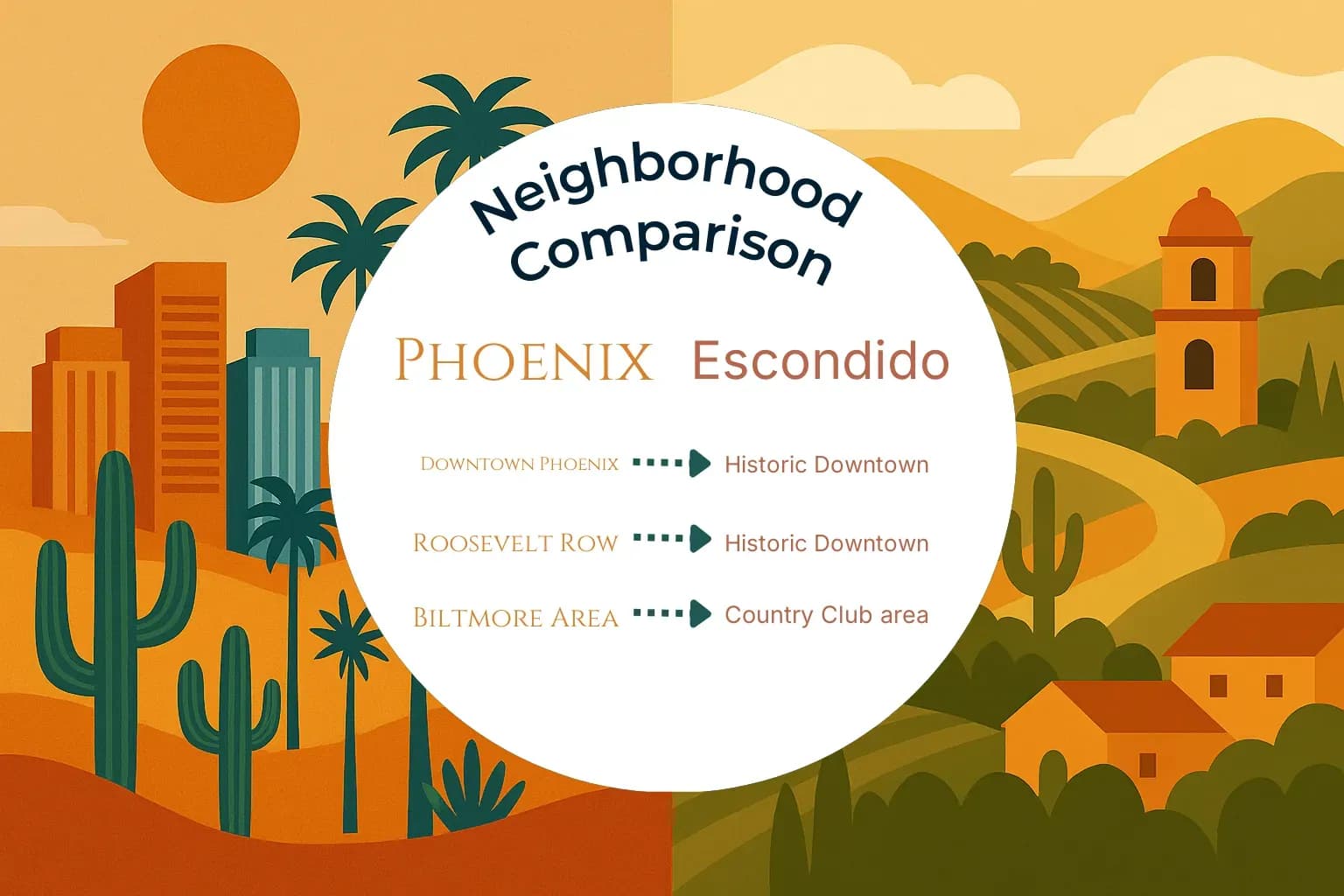 Phoenix vs Escondido Neighborhood Comparison