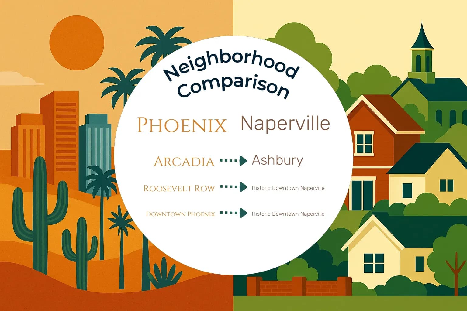Phoenix vs Naperville Neighborhood Comparison