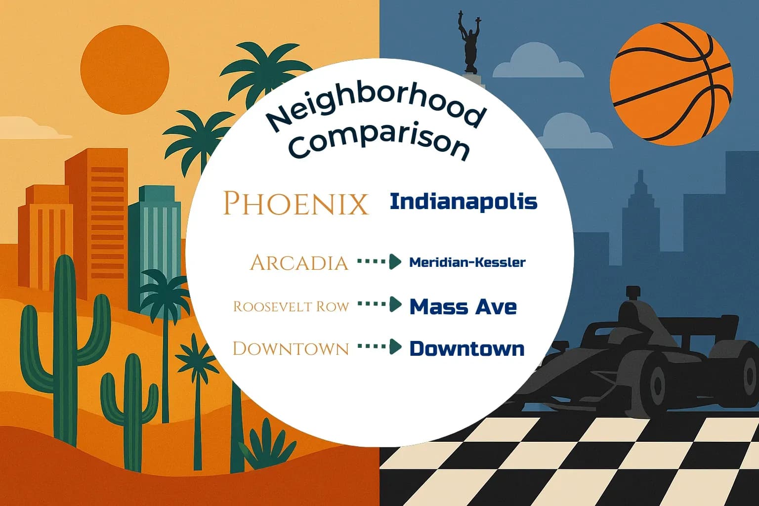 Phoenix vs Indianapolis Neighborhood Comparison