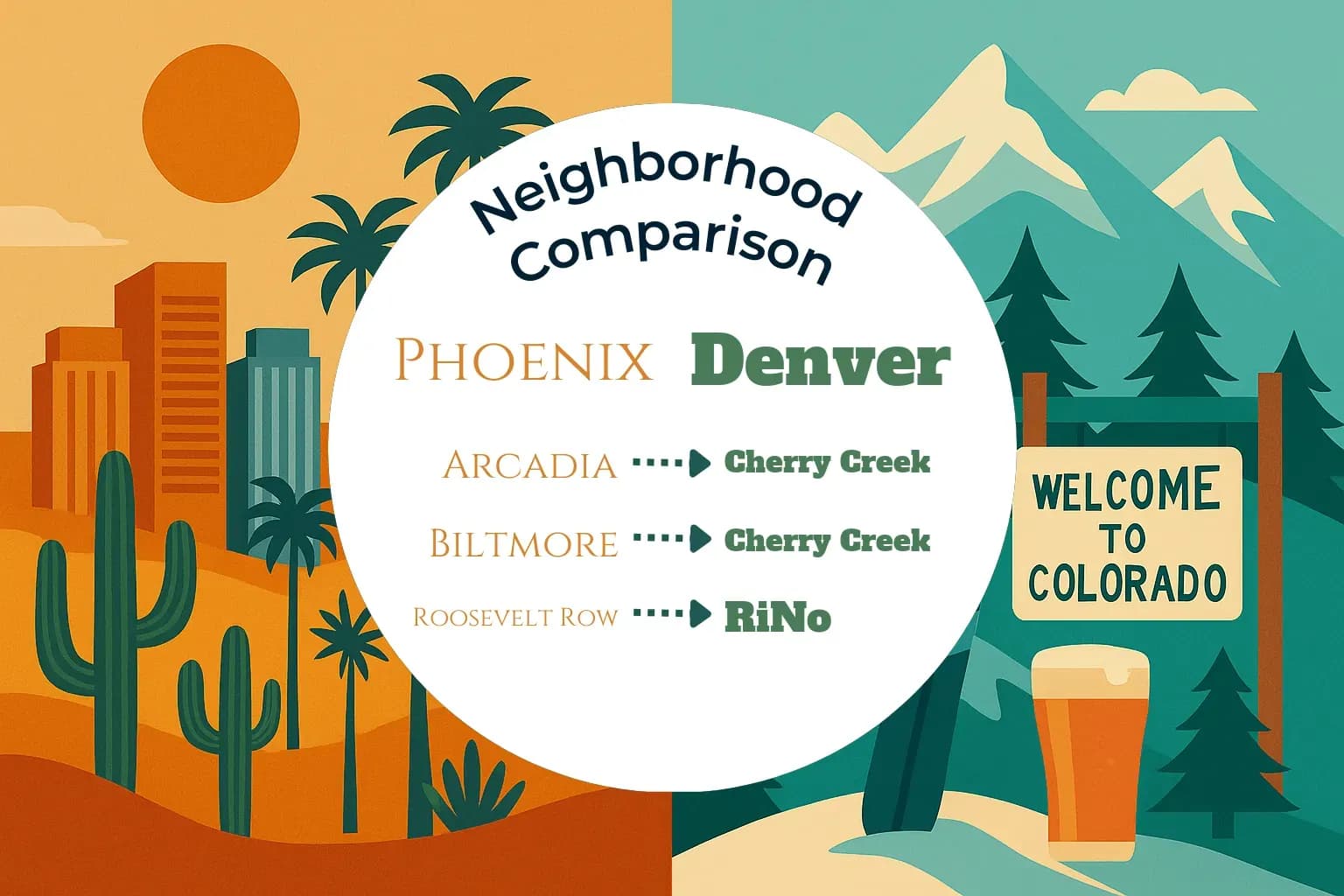 Phoenix vs Denver Neighborhood Comparison