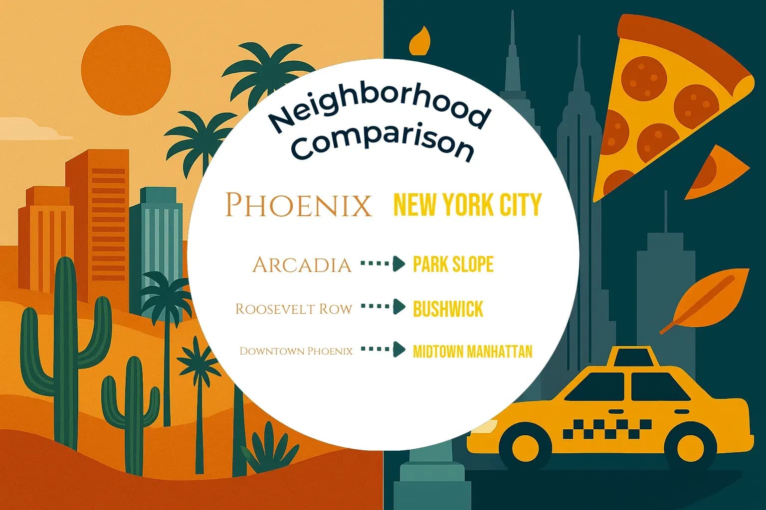 Phoenix vs New York City Neighborhood Comparison
