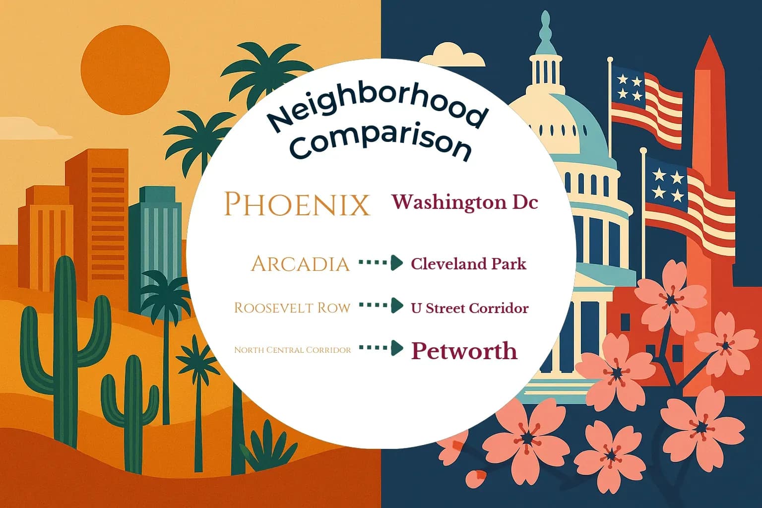 Phoenix vs Washington DC Neighborhood Comparison