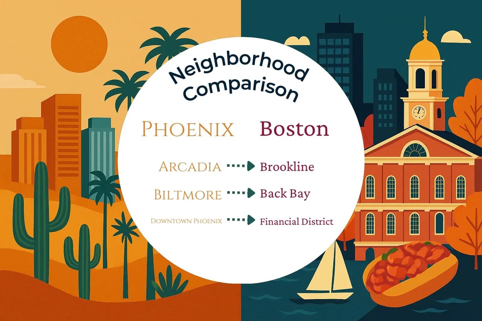 Phoenix vs Boston Neighborhood Comparison