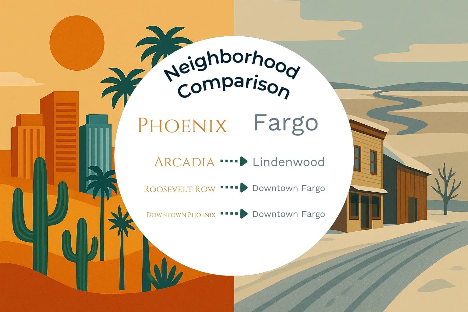 Phoenix vs Fargo Neighborhood Comparison