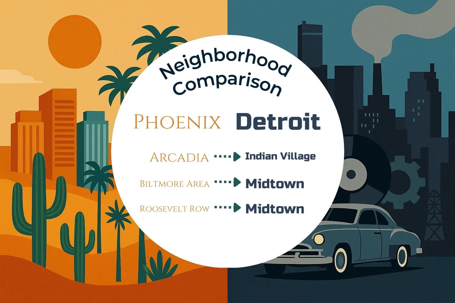 Phoenix vs Detroit Neighborhood Comparison
