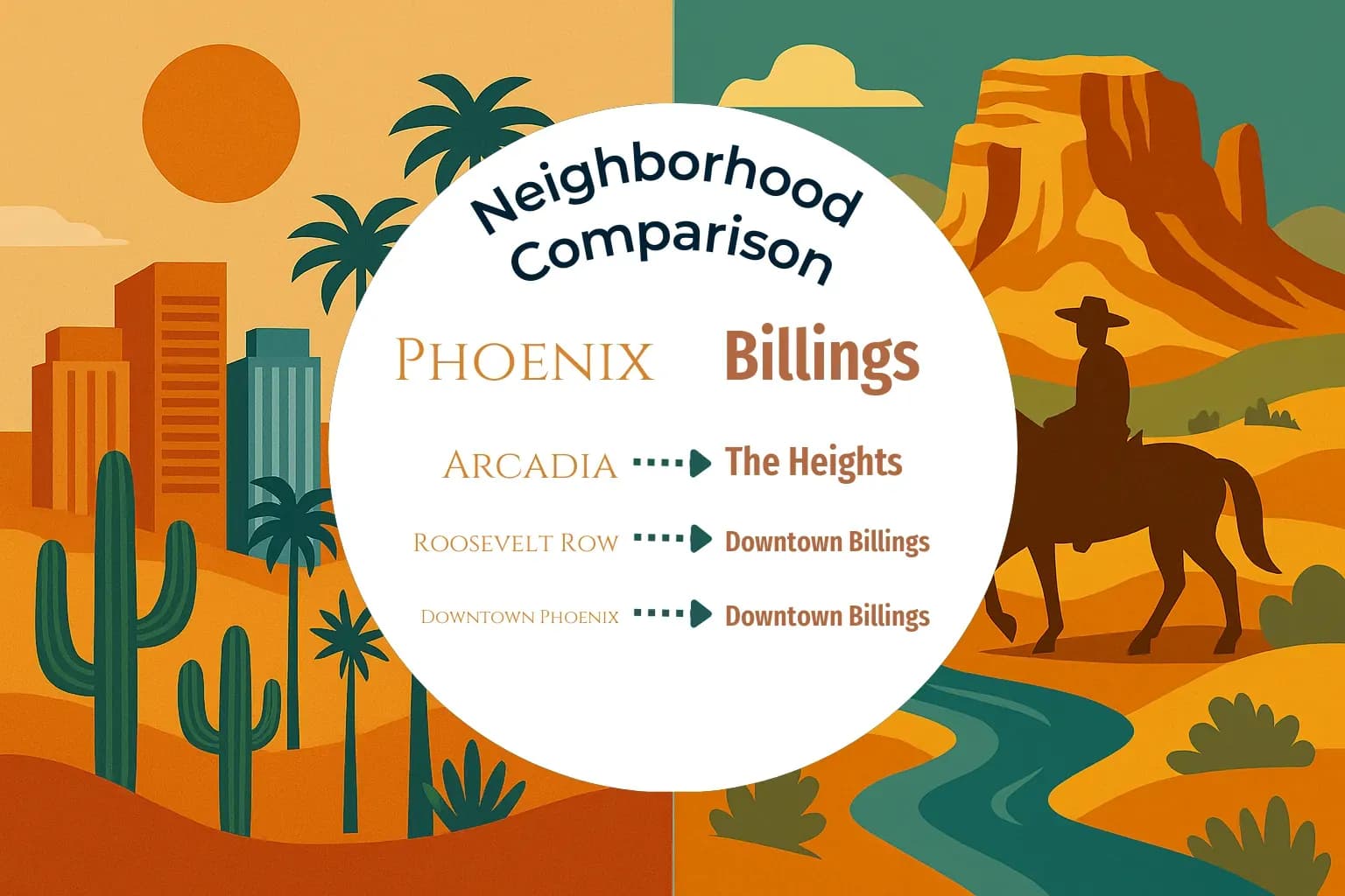 Phoenix vs Billings Neighborhood Comparison