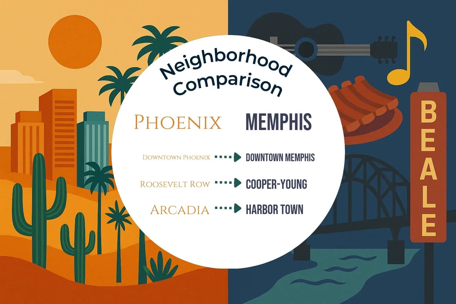 Phoenix vs Memphis Neighborhood Comparison