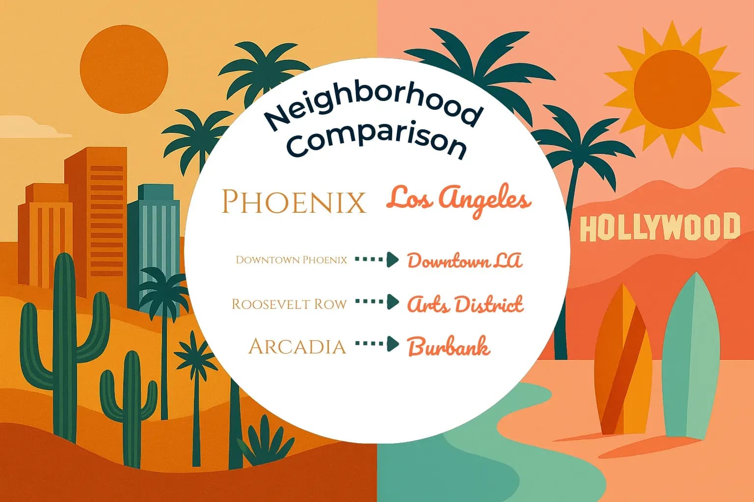 Phoenix vs Los Angeles Neighborhood Comparison