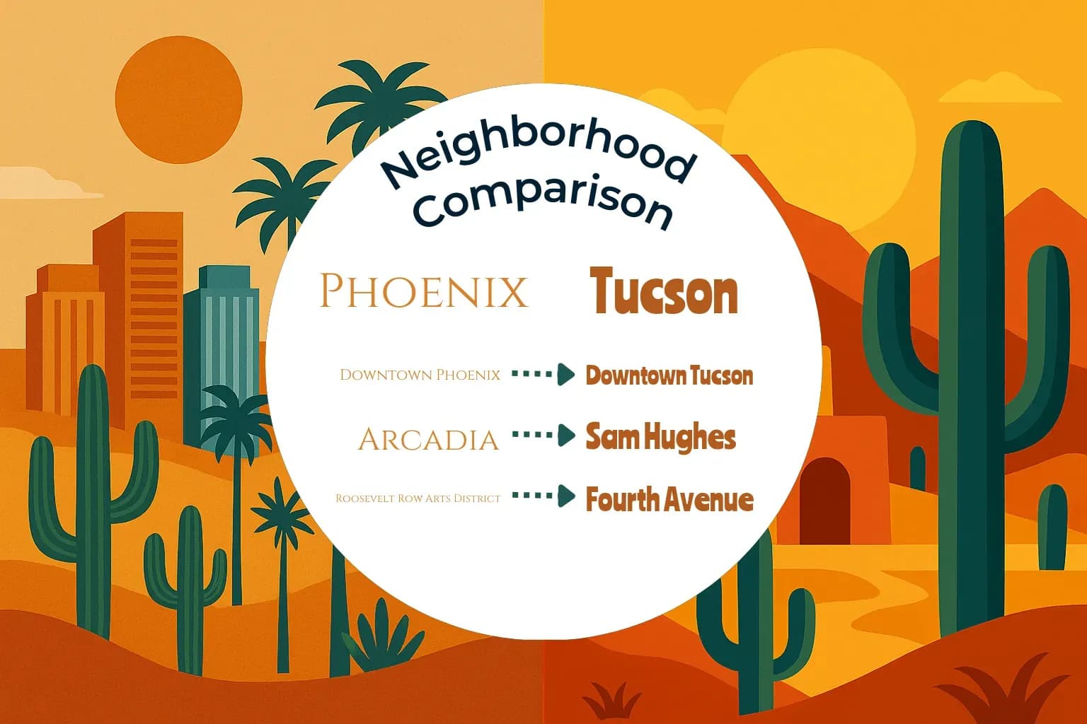 Phoenix vs Tucson Neighborhood Comparison