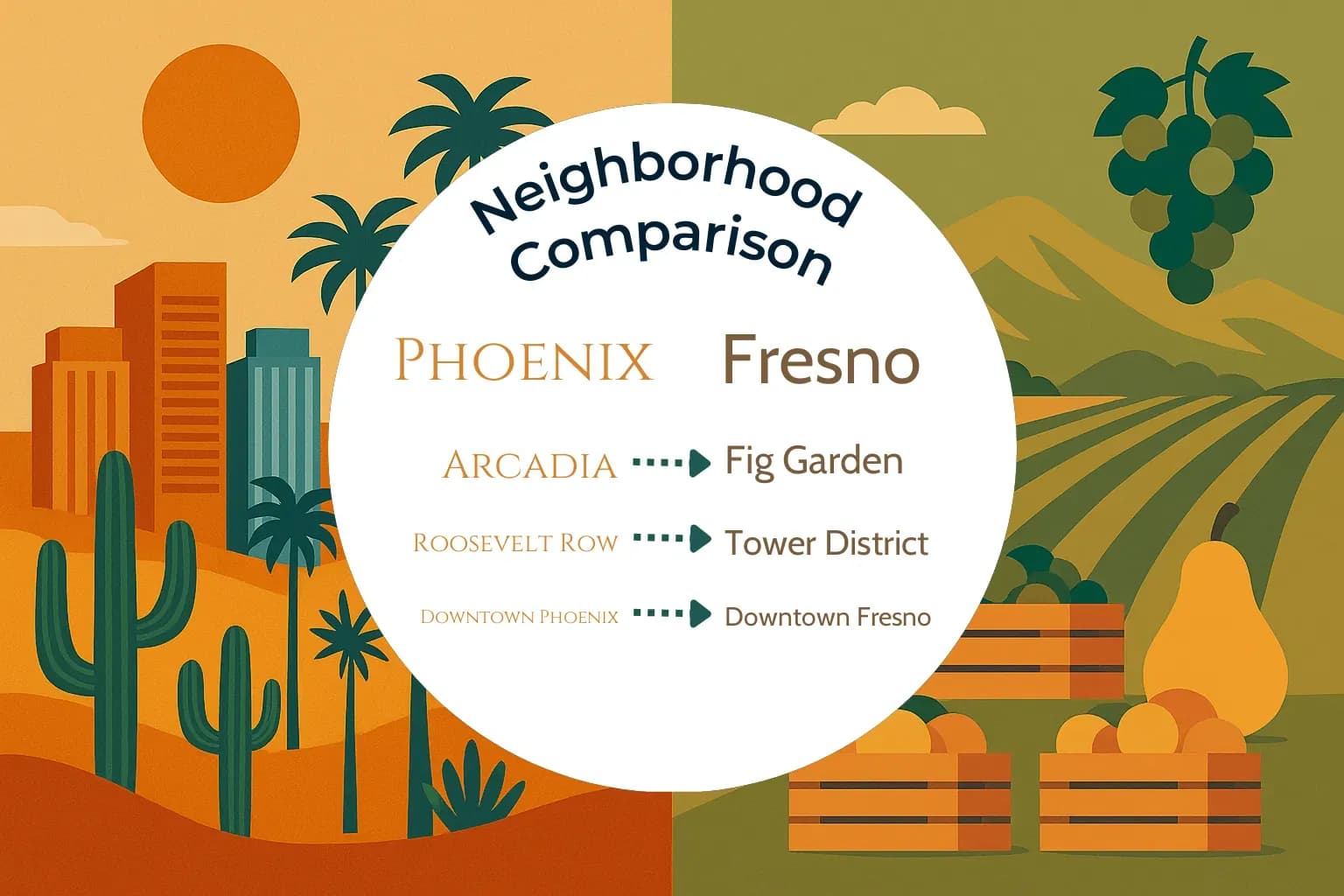 Phoenix vs Fresno Neighborhood Comparison