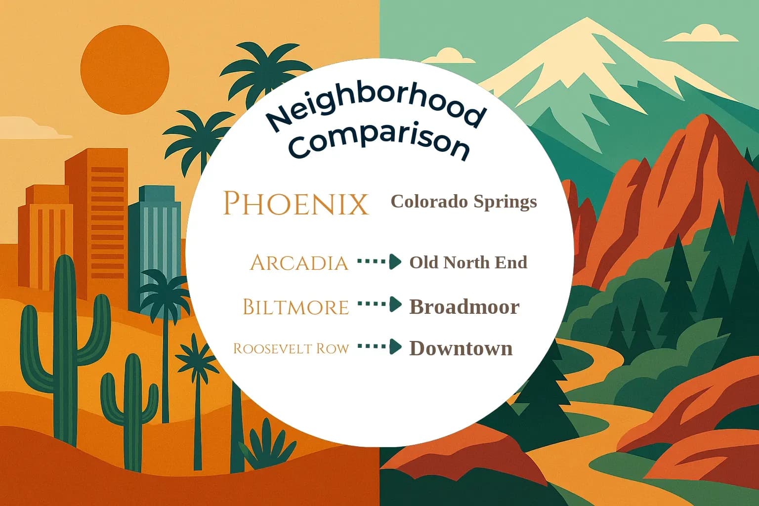 Phoenix vs Colorado Springs Neighborhood Comparison