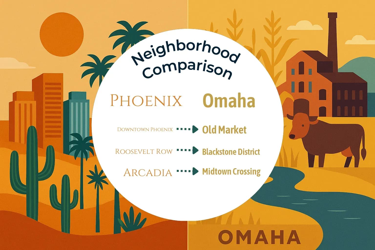 Phoenix vs Omaha Neighborhood Comparison