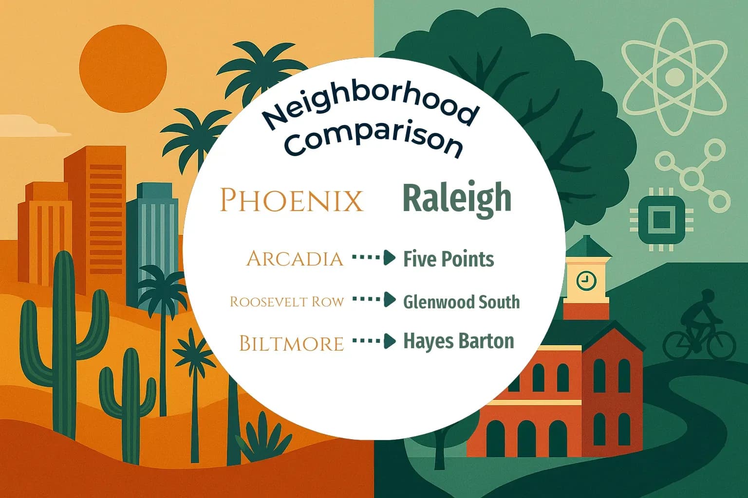 Phoenix vs Raleigh Neighborhood Comparison