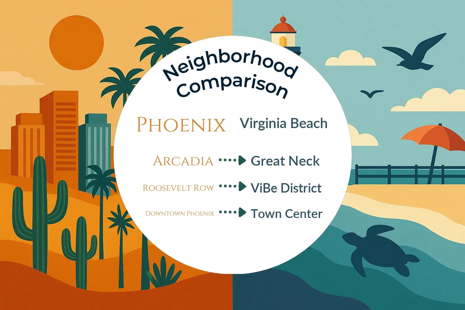 Phoenix vs Virginia Beach Neighborhood Comparison