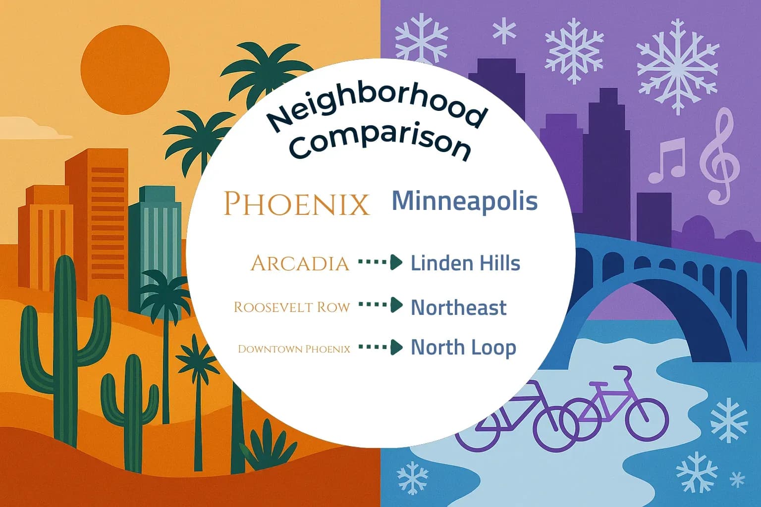 Phoenix vs Minneapolis Neighborhood Comparison