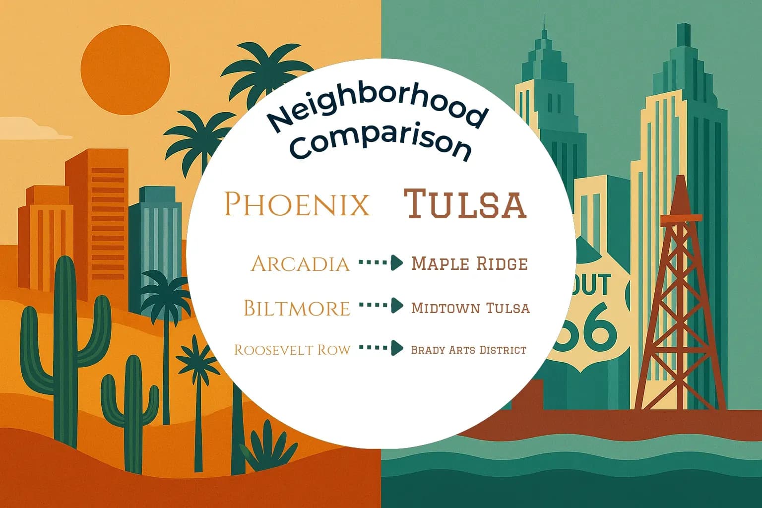 Phoenix vs Tulsa Neighborhood Comparison