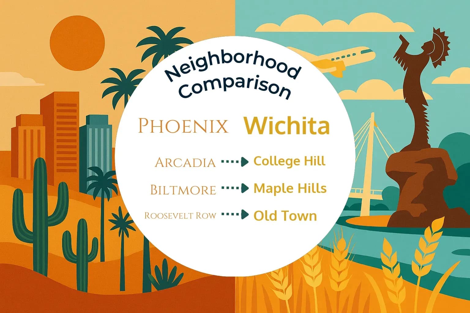 Phoenix vs Wichita Neighborhood Comparison