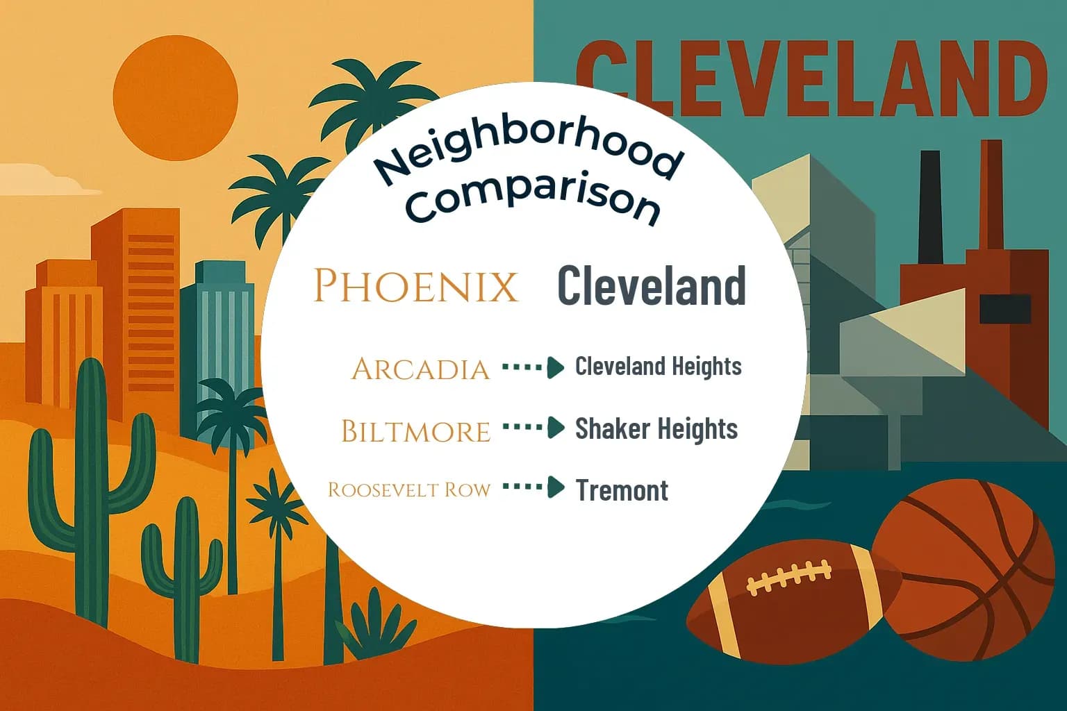 Phoenix vs Cleveland Neighborhood Comparison