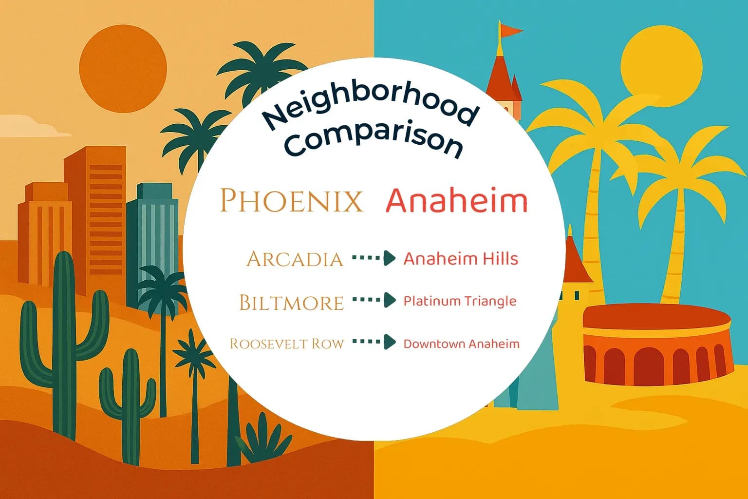 Phoenix vs Anaheim Neighborhood Comparison