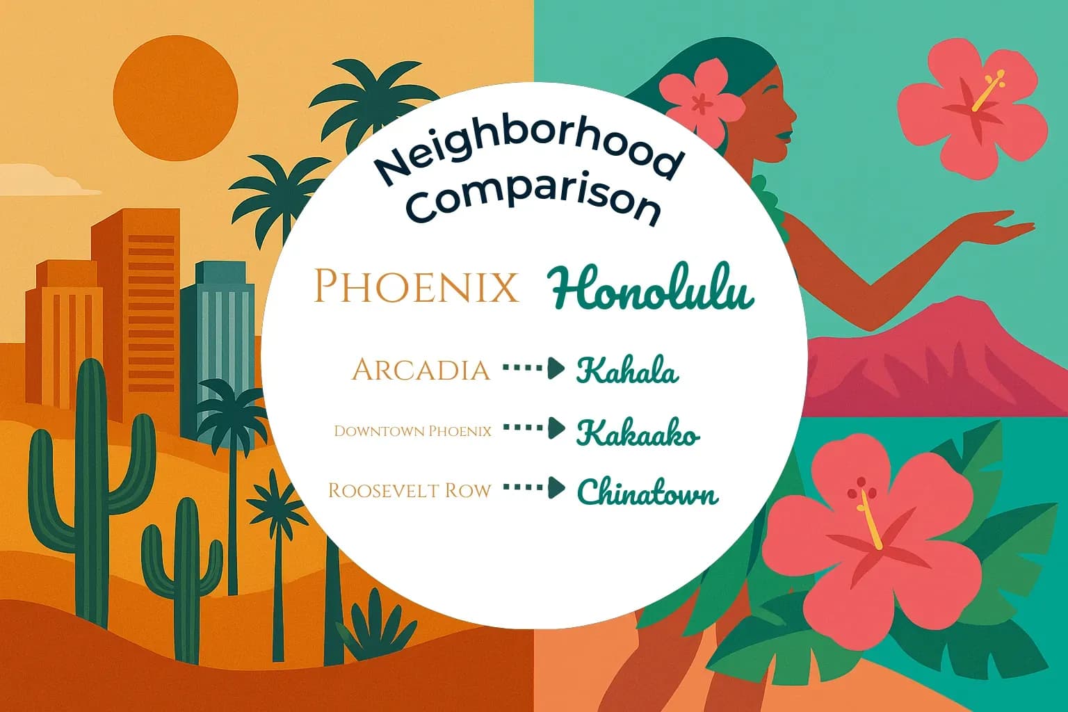 Phoenix vs Honolulu Neighborhood Comparison